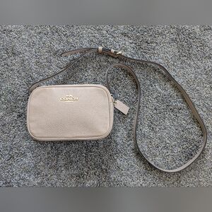 Coach Pebble Leather Crossbody Bag - Taupe